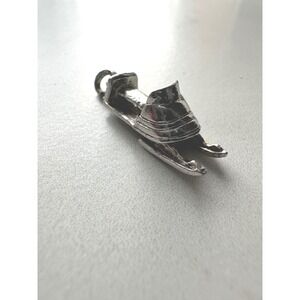 Vintage Mayo Sterling Silver Snowmobile 3D Charm Pendant 3.57g MAYO STER